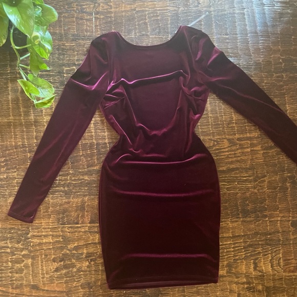 Velvet Long Sleeve Dress - Picture 3 of 12